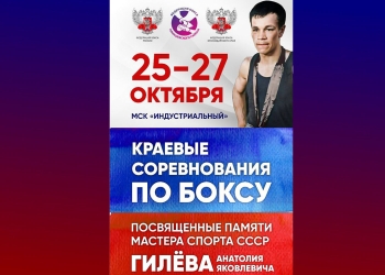 Краевые соревнования по боксу, посвящённые памяти мастера спорта СССР Гилёва Анатолия Яковлевича
